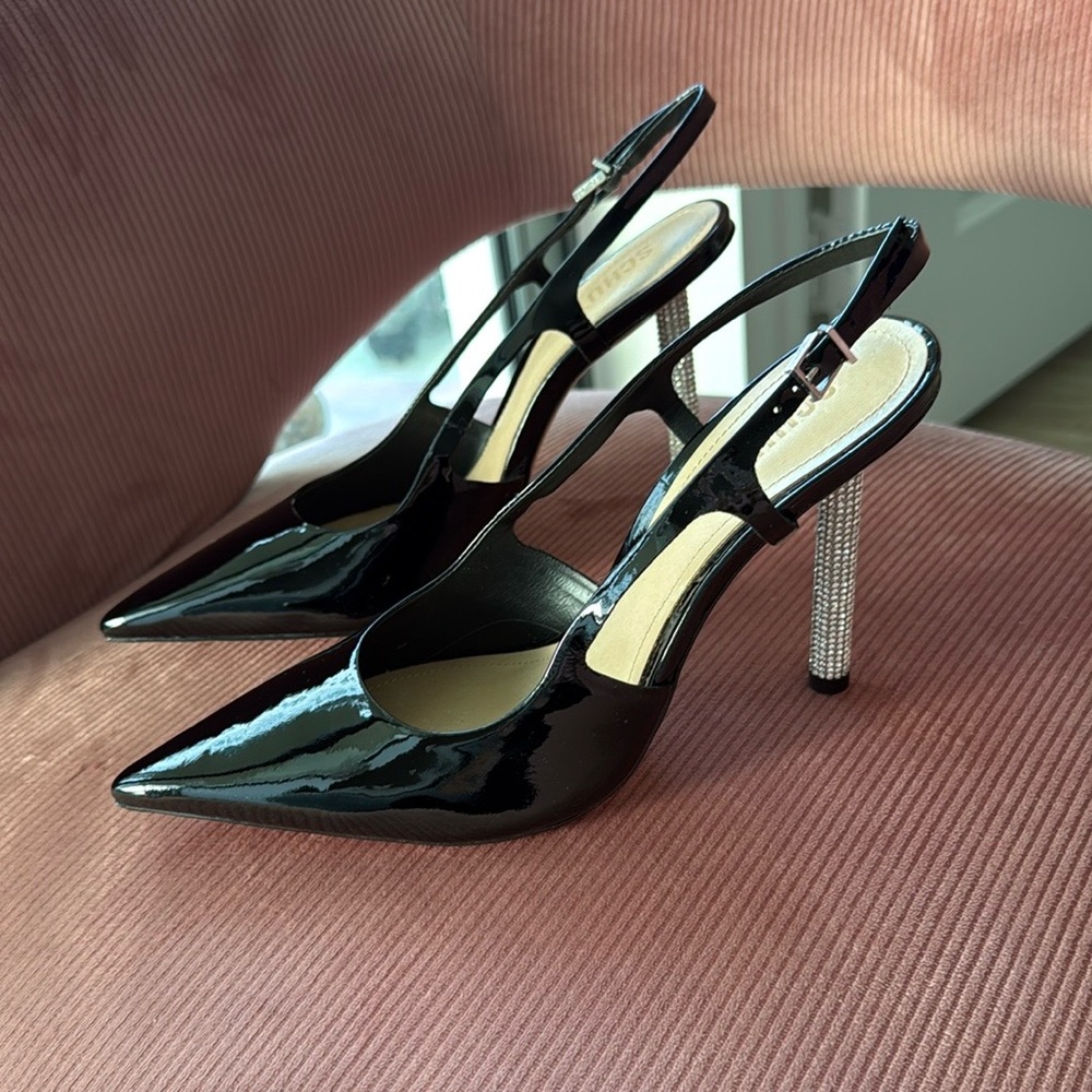 Elegant Black Slingback Heels